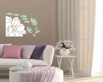 Beautiful Flowers Cabinet Decor  Art Decal